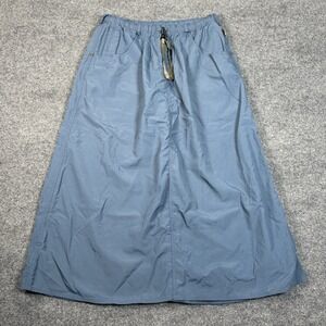 MACABI Slim Womens Size Long Small Blue Convertible Nylon Midi Skirt